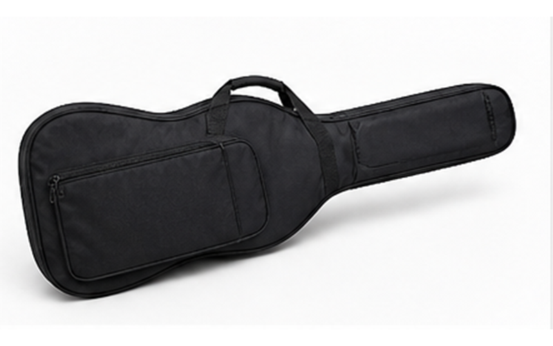 Funda negra para guitarra e instrumentos